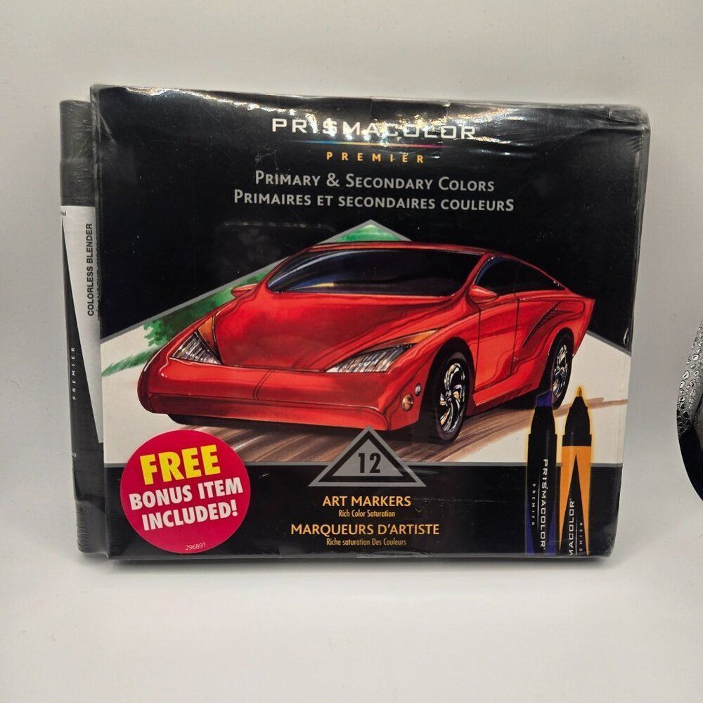 Prismacolor Premier 12 Count Art Markers Primary & Secondary Colors Set With Bon